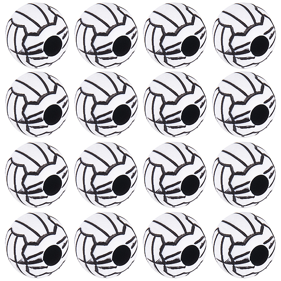 150 шт. Акриловые бусины в стиле ремесел, спортивные бусы, волейбол