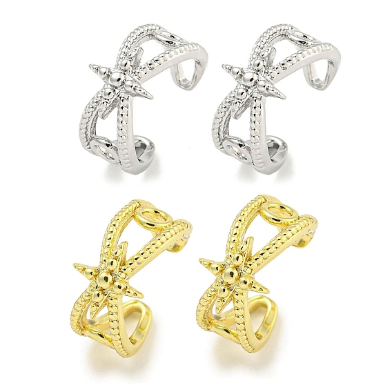 Серьги-манжеты из циркония, для женщин, звезда