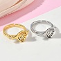 Регулируемые кольца для пальцев с микропаве из кубического циркония из латуни, лист, стойки покрытие, без кадмия и без свинца, долговечный