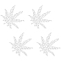 Glitter Hotfix Rhinestone(Hot Melt Adhesive On The Back), Costume Accessories, Leaf