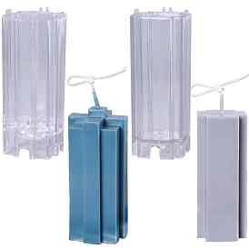 SUNNYCLUE Transparent Plastic Candle Molds, for Candle Making, Pillar Shape