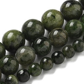 Natural Green Diopside Beads Strands, Round