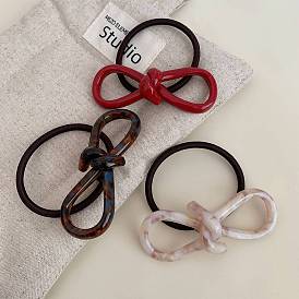 Резинки для волос из ацетата целлюлозы (смолы), аксессуары для волос для женщин и девочек, бантом