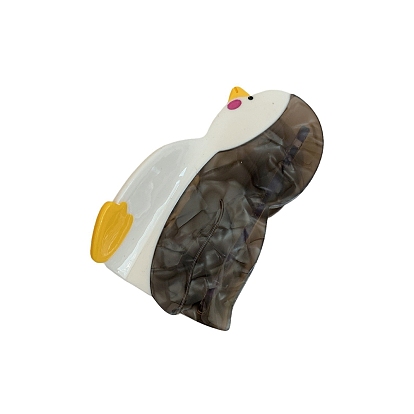 Заколки для волос с когтями из ацетата целлюлозы (смола), пингвин