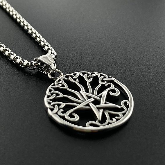 304 подвеска в виде полой пентаграммы из нержавеющей стали в стиле панк-хип-хоп для мужчин