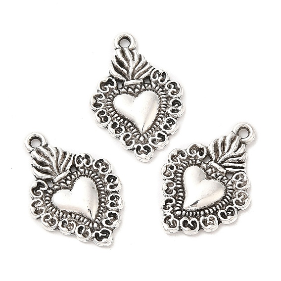 Сплавочные подвески тибетского стиля, сердце