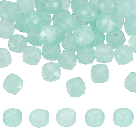 Naturelles aventurine verte brins de perles, facette, cube