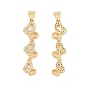 Brass Micro Pave Cubic Zirconia Pendants, 3 Butterfly Charm