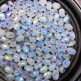 Кабошоны из натурального радужного лунного камня, овальные
