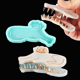 Claw Hair Clip Cabochon Silicone Molds, Resin Casting Molds, For UV Resin, Epoxy Resin Jewelry Making, Dog