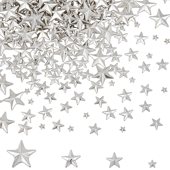 600шт. 4 стили, аксессуары для костюмов из сплава и латуни, аппликация, звезда