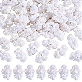 50шт. УФ-покрытие радужной акриловой бусины, облако