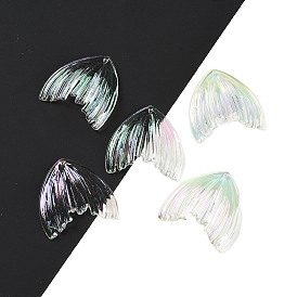 UV Plating Acrylic Pendants, Iridescent, Fishtail