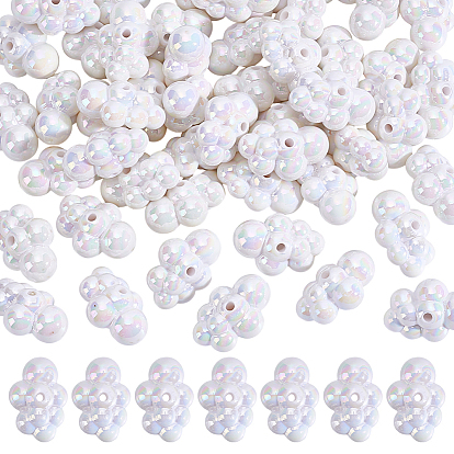 50шт. УФ-покрытие радужной акриловой бусины, облако