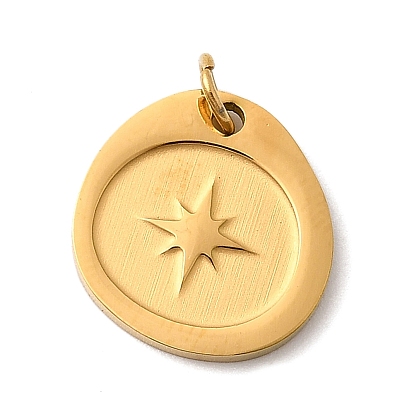 304 подвески из нержавеющей стали, звезды прелести, ионное покрытие (ip)