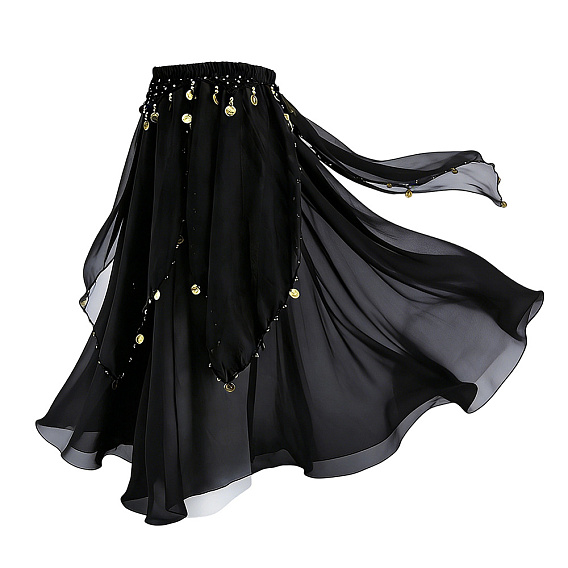 Spandex Skirt, with Iron Charm, for Party, Belly Dance, Garment Decoration