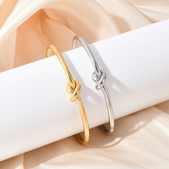 304 женские браслеты-манжеты из нержавеющей стали, узел