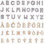 Strass-Anhänger und Schiebeanhänger aus Legierung, Alphabet, Buchstabe a ~ z