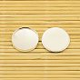 Brass Cabochons Settings and Flat Round Transparent Clear Glass Cabochons, Tray: 18mm, Glass: 18x4mm