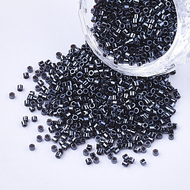 Perlas de semilla de cilindro de electrochapa, tamaño uniforme, colores metálicos