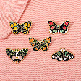 A series of creative colorful flowers, insects and butterflies, personalized and versatile accessories, metal emblems