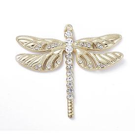 Alloy Rhinestone Big Pendants, Dragonfly