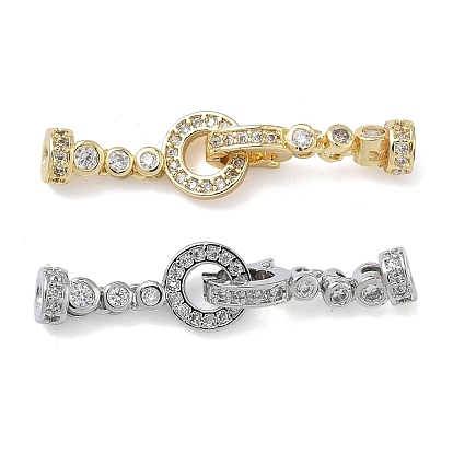 Кольцо латунное микропаве прозрачный кубический цирконий застежки-защелки, без кадмия и без свинца, долговечный, стойки покрытие