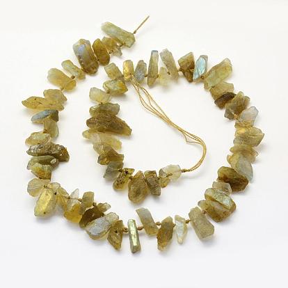 Natural Labradorite Beads Strands, Nuggets