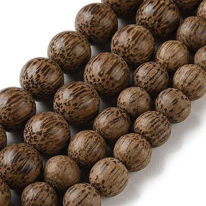 Натуральные бусины из кокосовой древесины, круглые