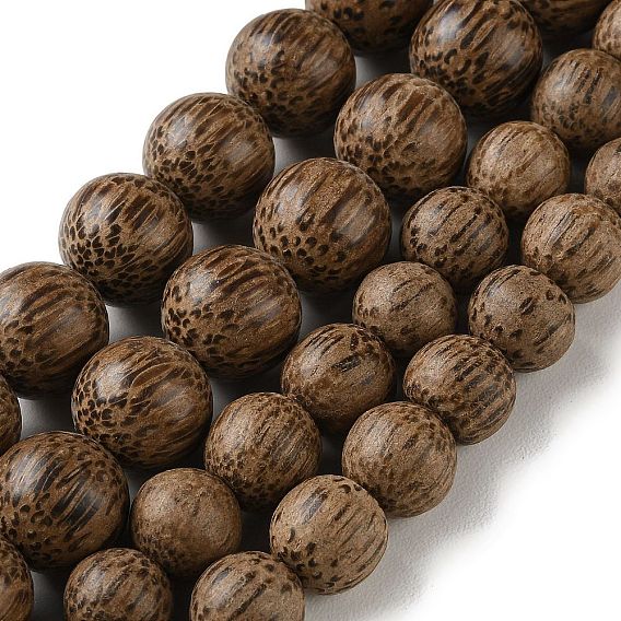 Натуральные бусины из кокосовой древесины, круглые