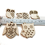 10Pcs Hollow Unfinished Wood Owl Shaped Cutouts, Owl Craft Blank Ornament, DIY Painting Supplies