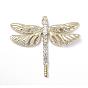 Alloy Rhinestone Big Pendants, Dragonfly