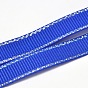 Polyester Grosgrain Ribbons for Gift Packing, Silver Wired Edge Ribbon