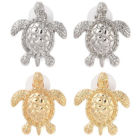 Женские серьги-гвоздики из сплава морской черепахи