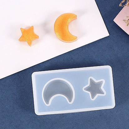 Silicone Molds, Resin Casting Molds, For UV Resin, Epoxy Resin Jewelry Making, Star & Moon