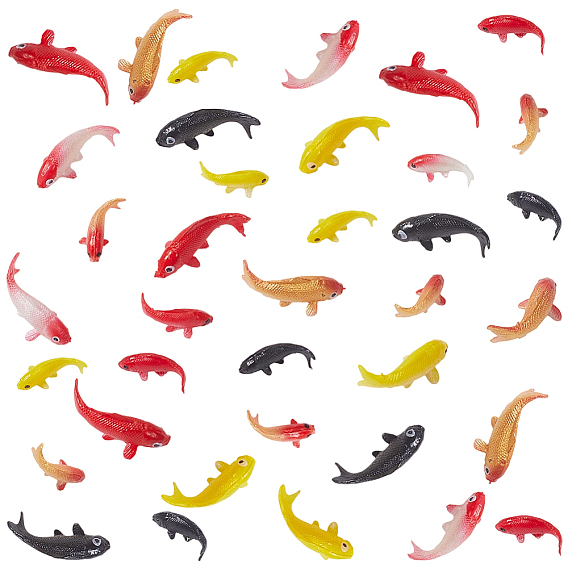 40шт 10 стили ПВХ имитация рыбок украшения для показа