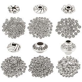 Tibetan Style Zinc Alloy Spacer Beads, Mixed Shapes