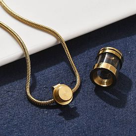 304 подвески в виде открывающихся пустых стеклянных бутылок из нержавеющей стали, ионное покрытие (ip)