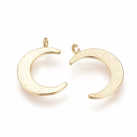 Латунные подвески, без никеля , реальный 18 k позолоченный, луна