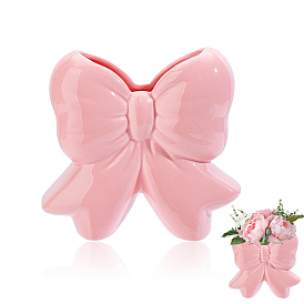 Керамические вазы с бантиками, декоративные элементы для витрин