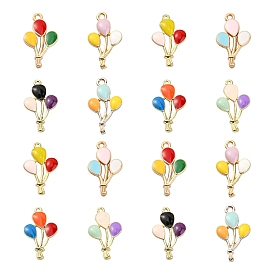 40 шт 8 цвета сплава эмалевые подвески,  баллон, золотой свет