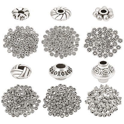 Tibetan Style Zinc Alloy Spacer Beads, Mixed Shapes