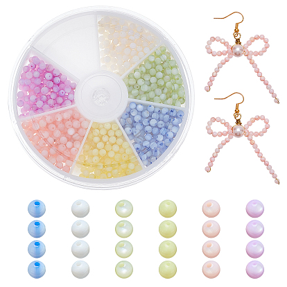 6 Strands 6 Colors Natural Freshwater Shell Beads Strands, Dyed, Round