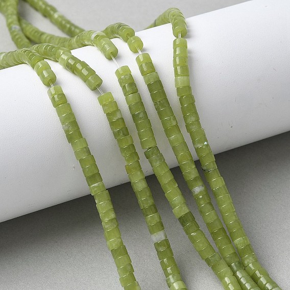 Тайвань природного нефрита бисер нитей, диск, Heishi бусы