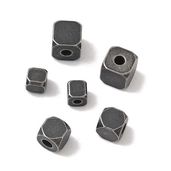 Ретро 316 хирургические бусины-разделители из нержавеющей стали, кубические