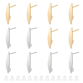 16шт. 2 цвета латунные серьги-гвоздики фурнитура, «Конский глаз» с вертикальной петлей и пластиковыми ушками из 20 шт.