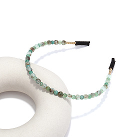 Fashionable Beaded Hairband with Minimalist Design - Handmade, Versatile, Round Beads.