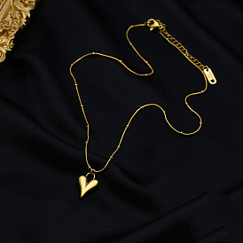 Trendy Minimalist Heart Necklace - Unique Design, Collarbone Chain, for Best Friends.