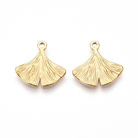 304 подвески из нержавеющей стали, ионное покрытие (ip), подвески из листьев гинкго