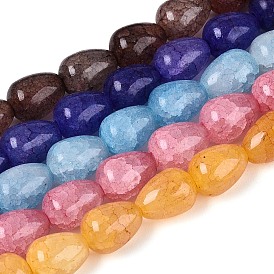 Выпечки нарисованные потрескивание стеклянные бусины пряди, слеза